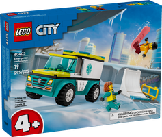 LEGO® City Ambulancia de Emergencias y Chico con Snowboard