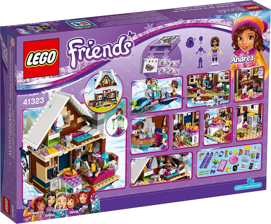 LEGO® Friends Snow Resort Chalet back of the box