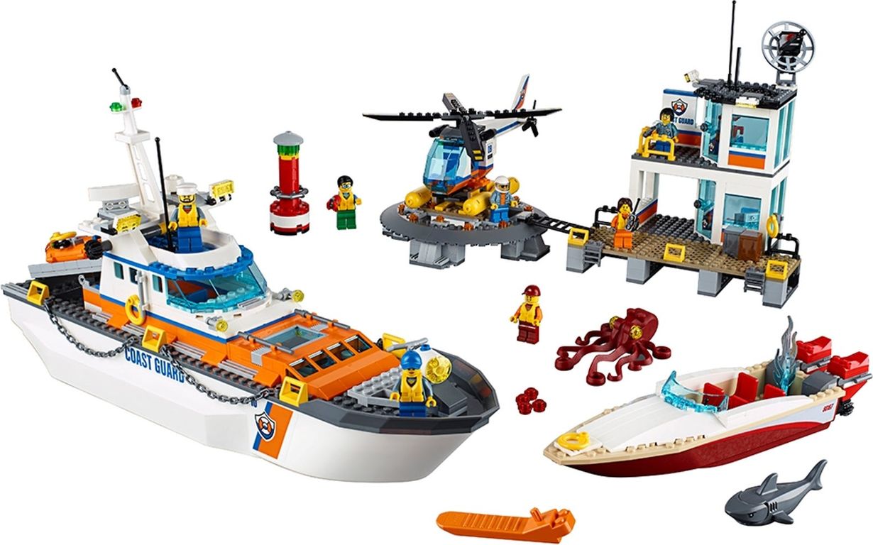 LEGO® City Kustwacht hoofdkwartier componenten