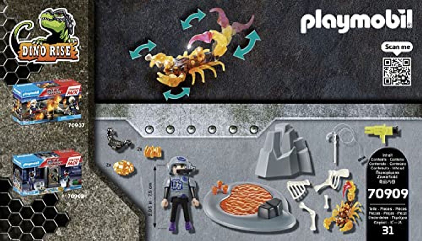 Playmobil® Dino Rise Fire Scorpion components