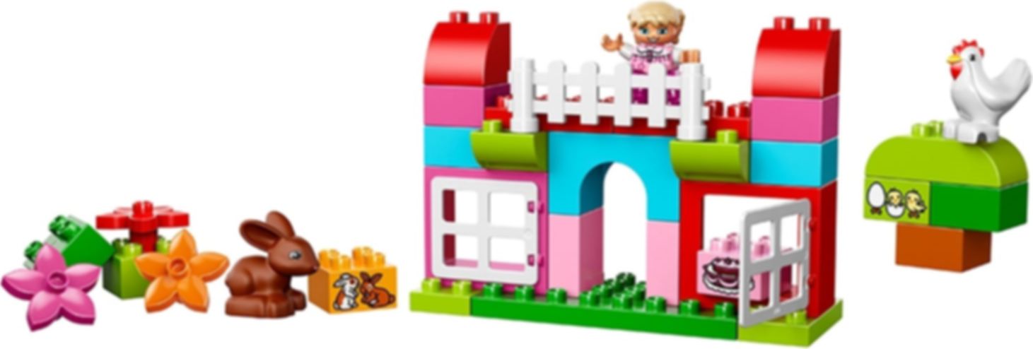 LEGO® DUPLO® Caja Rosa de Diversión “Todo en Uno” partes