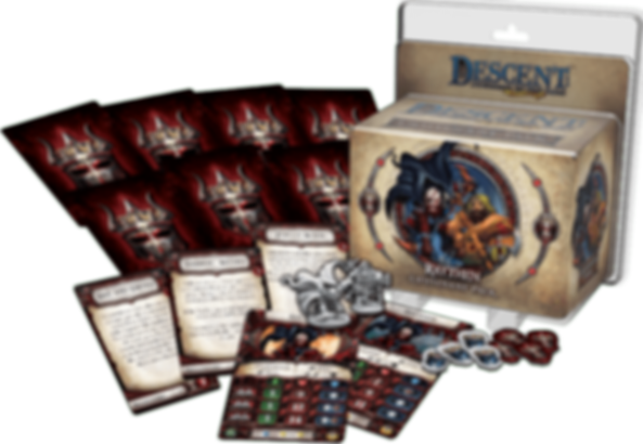 Descent: Journeys in the Dark (Second Edition) - Raythen Lieutenant Pack components