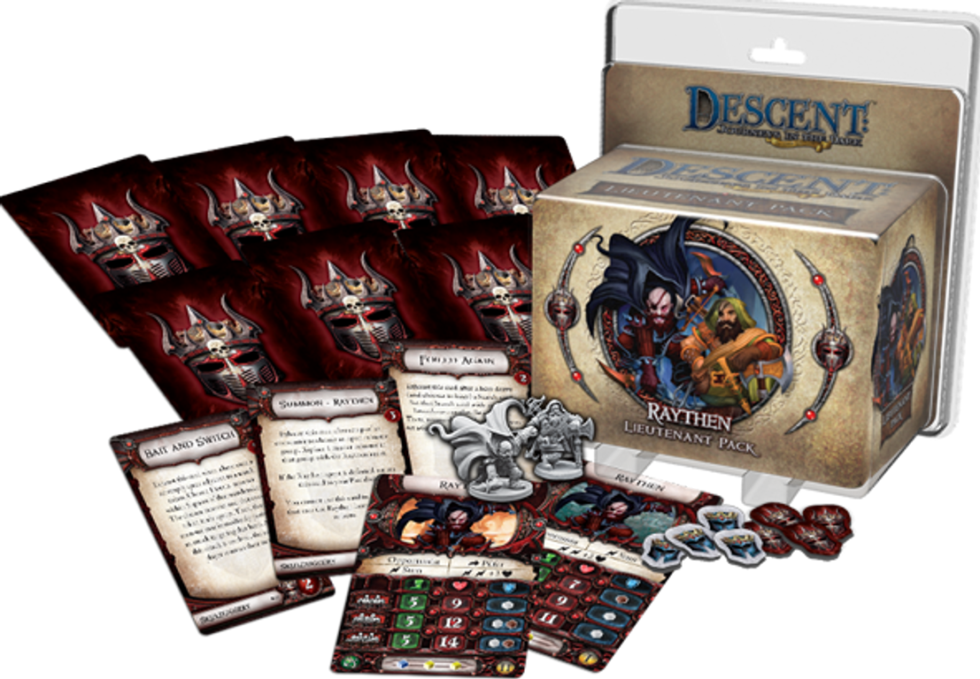 Descent: Journeys in the Dark (Second Edition) - Raythen Lieutenant Pack components