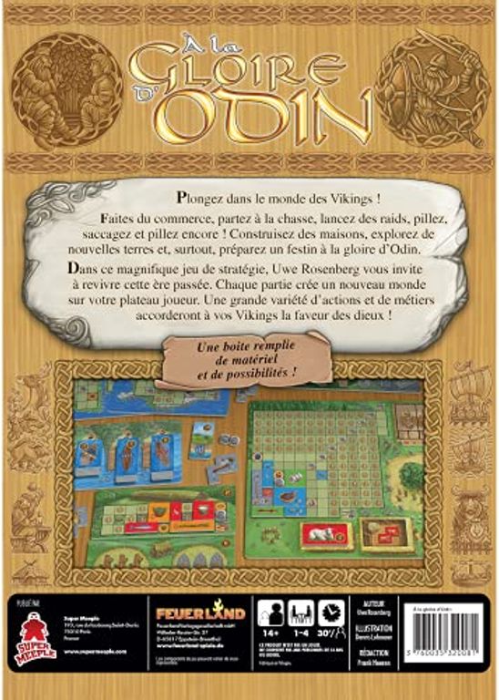 À la gloire d'Odin dos de la boîte