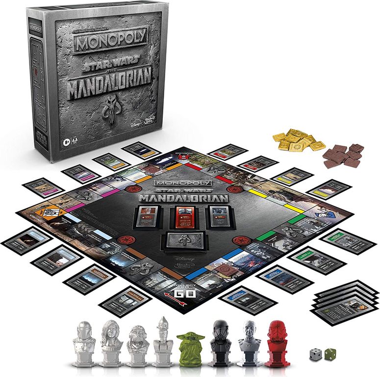 Monopoly: Star Wars The Mandalorian komponenten