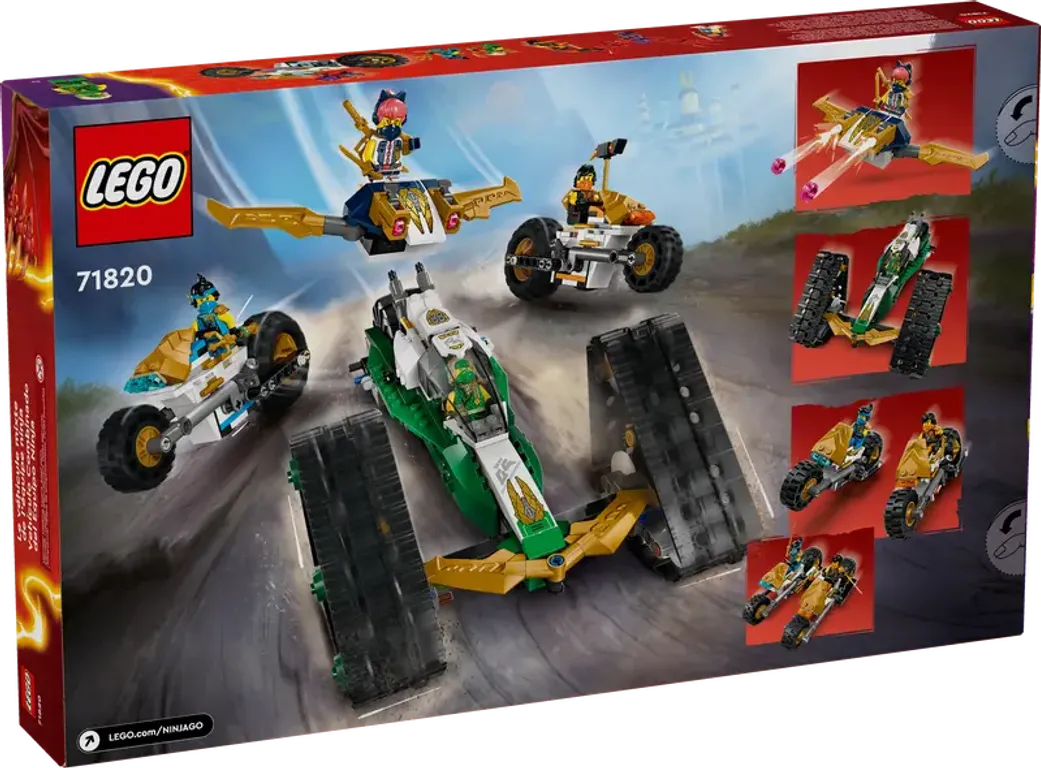 LEGO® Ninjago Kombi-Raupe des Ninja-Teams rückseite der box