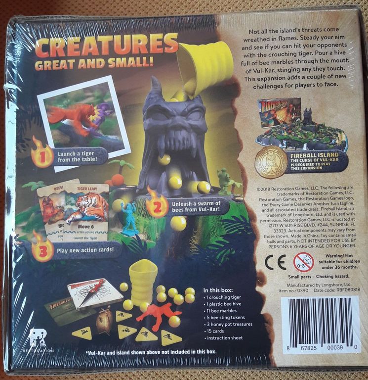 Fireball Island: The Curse of Vul-Kar - Crouching Tiger, Hidden Bees! rückseite der box