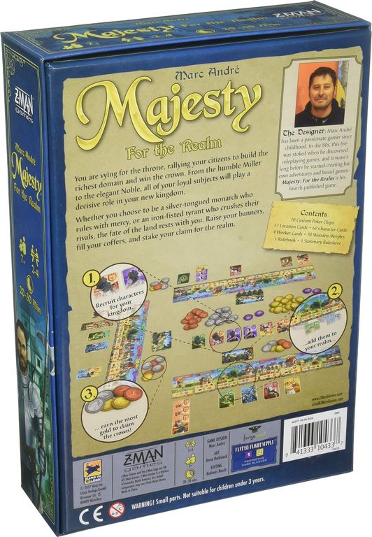 Majesty: For the Realm back of the box
