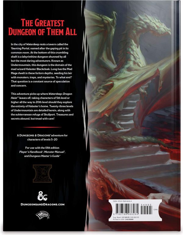 D&D Waterdeep Dungeon of the Mad Mage (D&D Adventure) torna a scatola