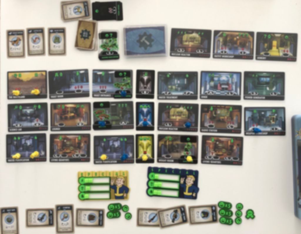 Fallout Shelter: The Board Game componenten
