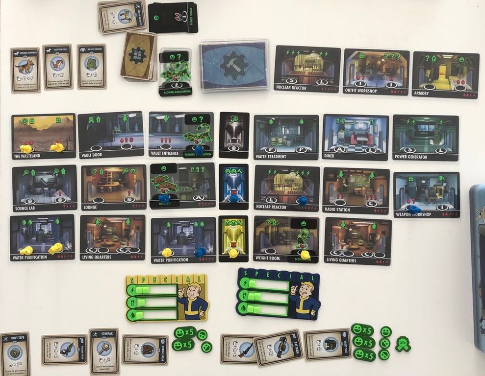 Fallout Shelter: The Board Game components