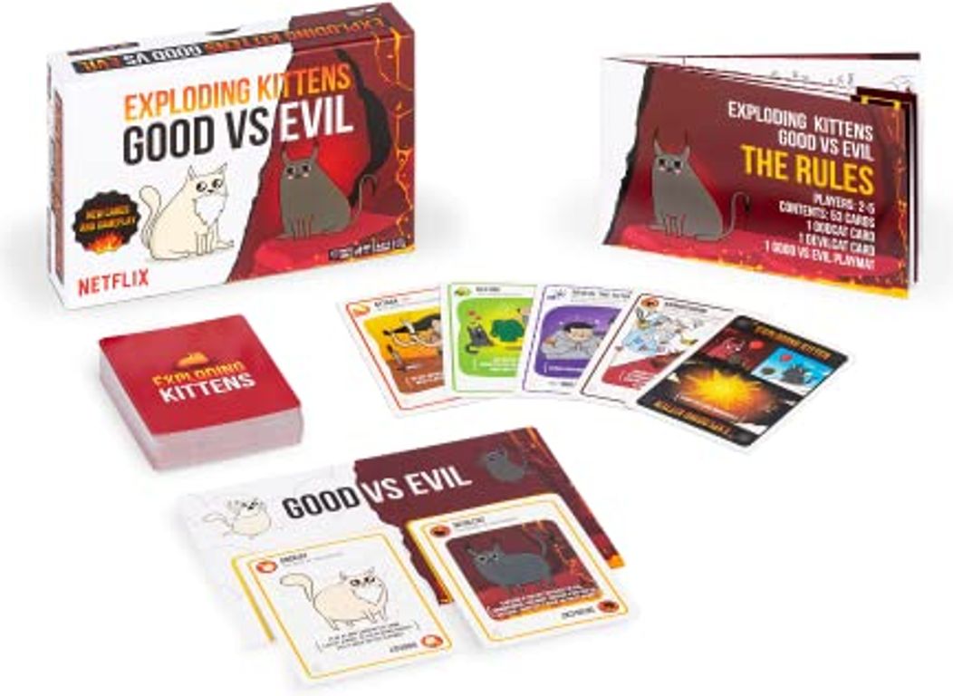 Exploding Kittens: Good Vs Evil components