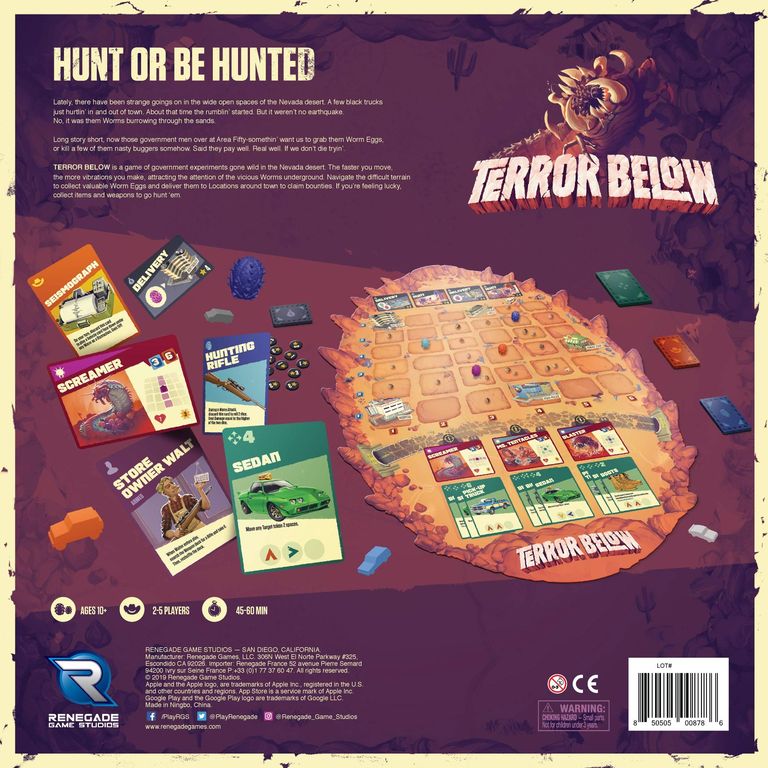 Terror Below back of the box