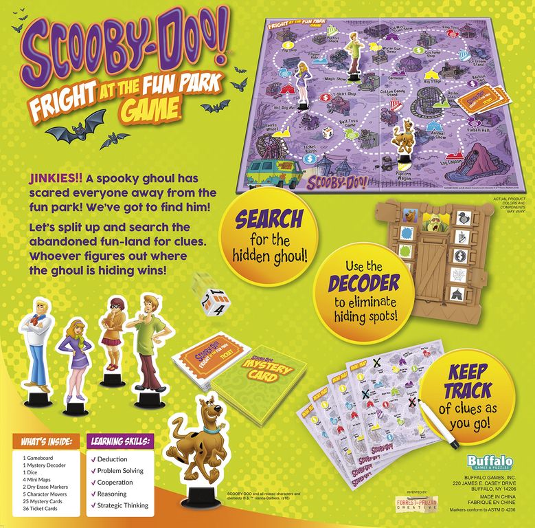 Scooby-Doo Fright at the Fun Park back of the box