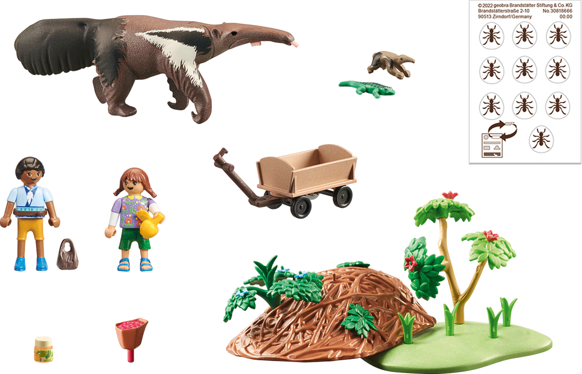 Playmobil® Wiltopia Anteater Care components
