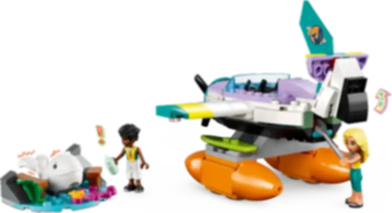 LEGO® Friends Reddingsvliegtuig op zee speelwijze