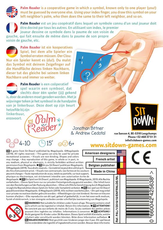 Palm Reader rückseite der box