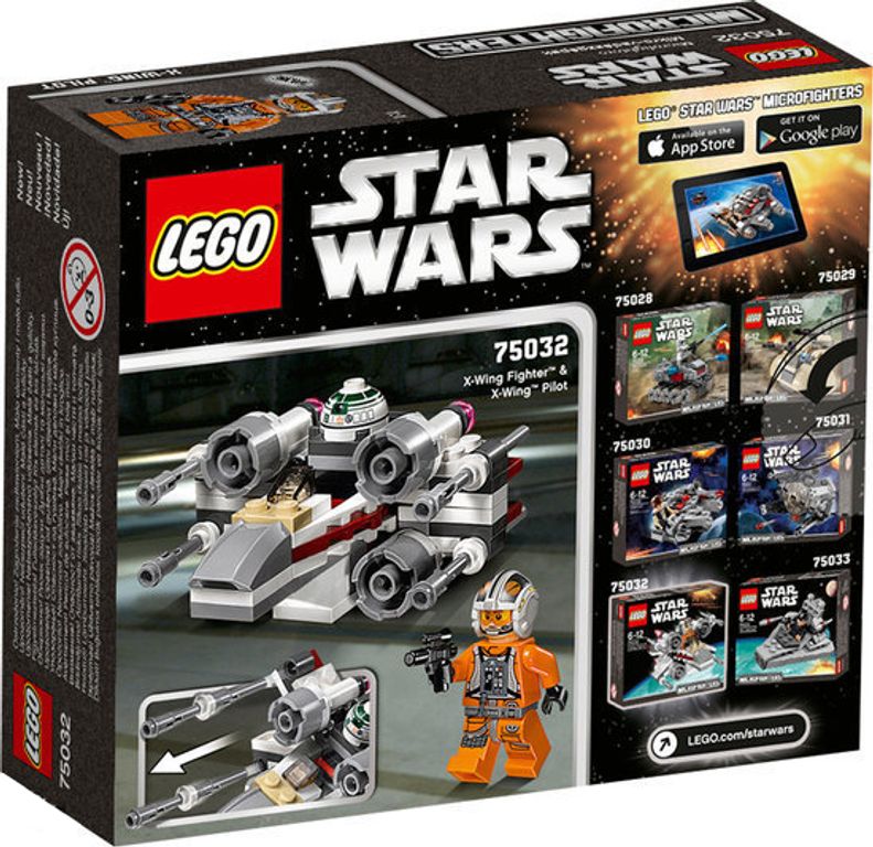 LEGO® Star Wars X-Wing Fighter parte posterior de la caja