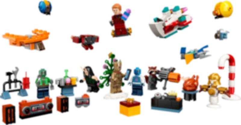 LEGO® Marvel Le calendrier de l’Avent Les Gardiens de la Galaxie 2022 composants