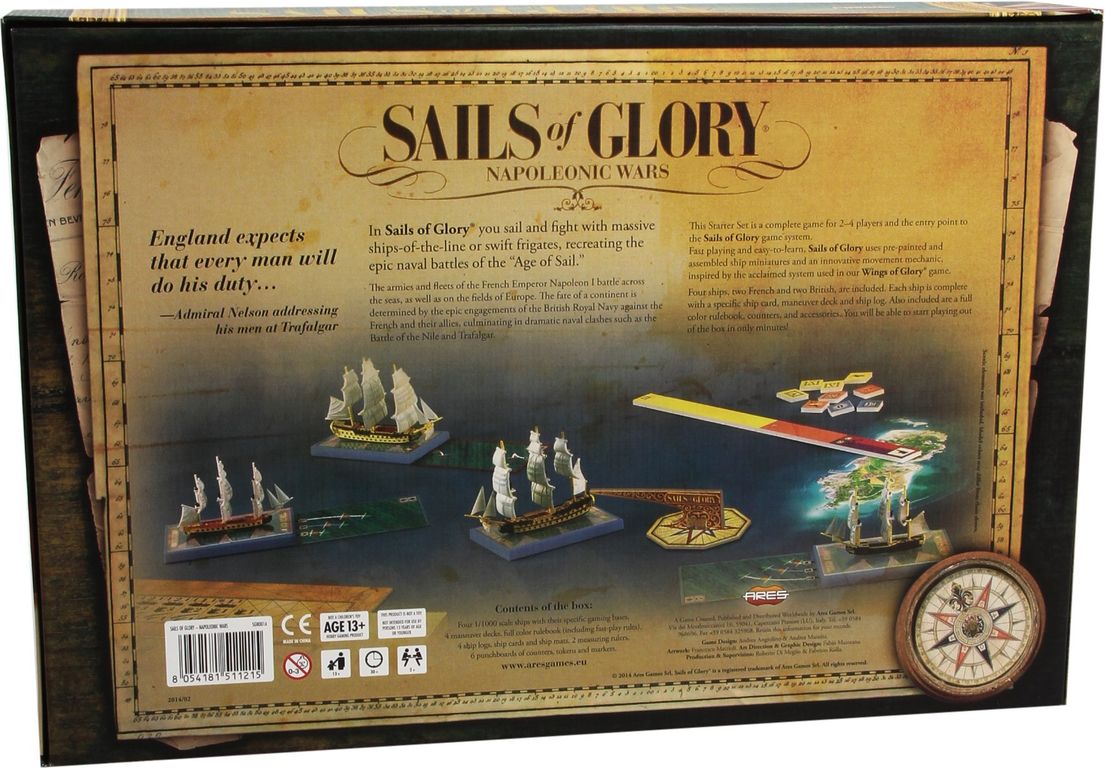 Sails of Glory back of the box