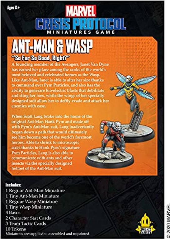 Marvel: Crisis Protocol – Ant-Man & Wasp back of the box