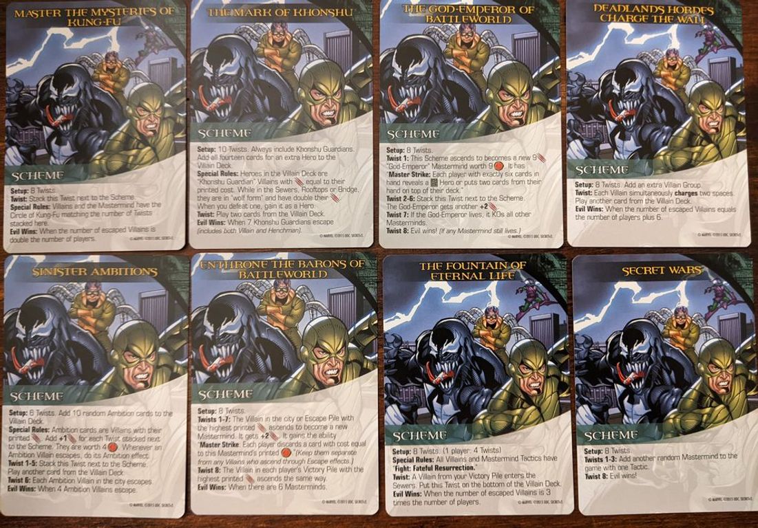 Legendary: A Marvel Deck Building Game – Secret Wars, Volume 2 kaarten