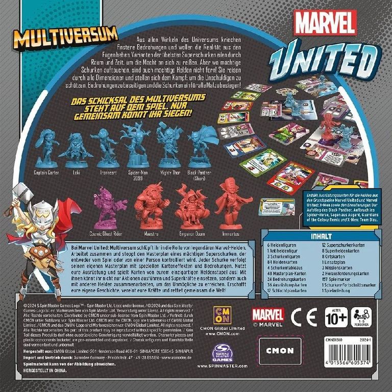 Marvel United: Multiverse rückseite der box