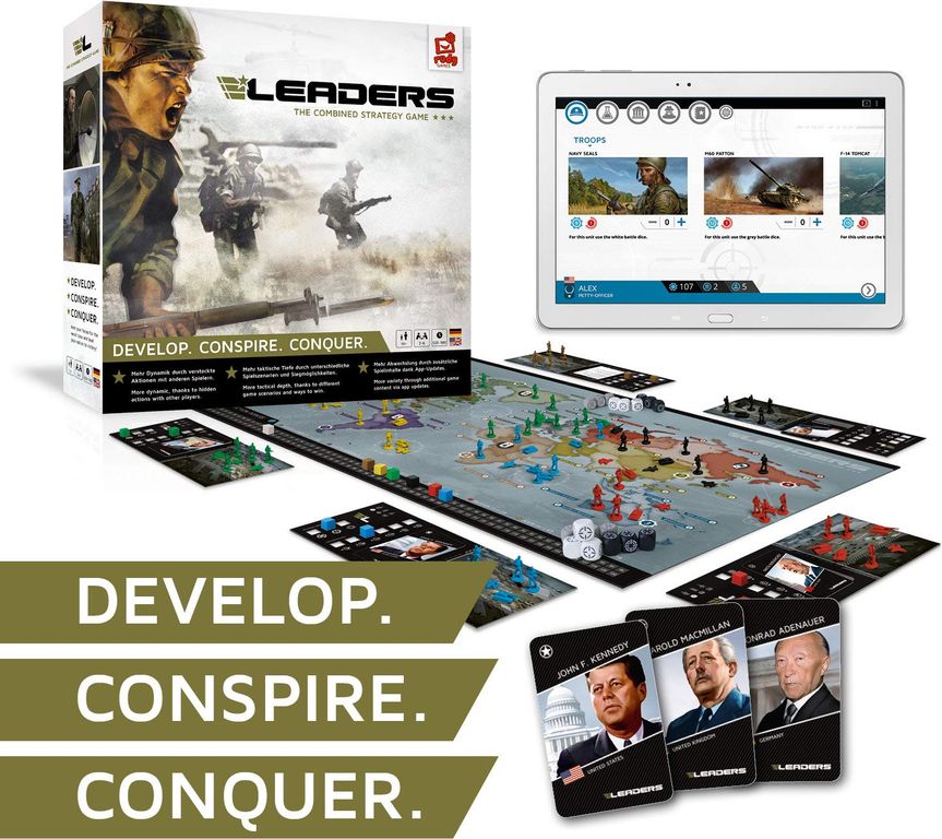 LEADERS: The Combined Strategy Game components
