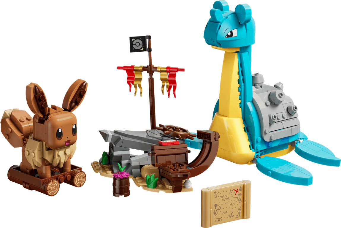 LEGO® Pokémon™ SMART Play™: Eevee and Lapras's Treasure Hunt components