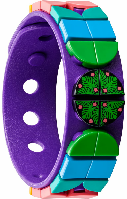 LEGO® DOTS Bracelet Tigre fluo et porte-clés