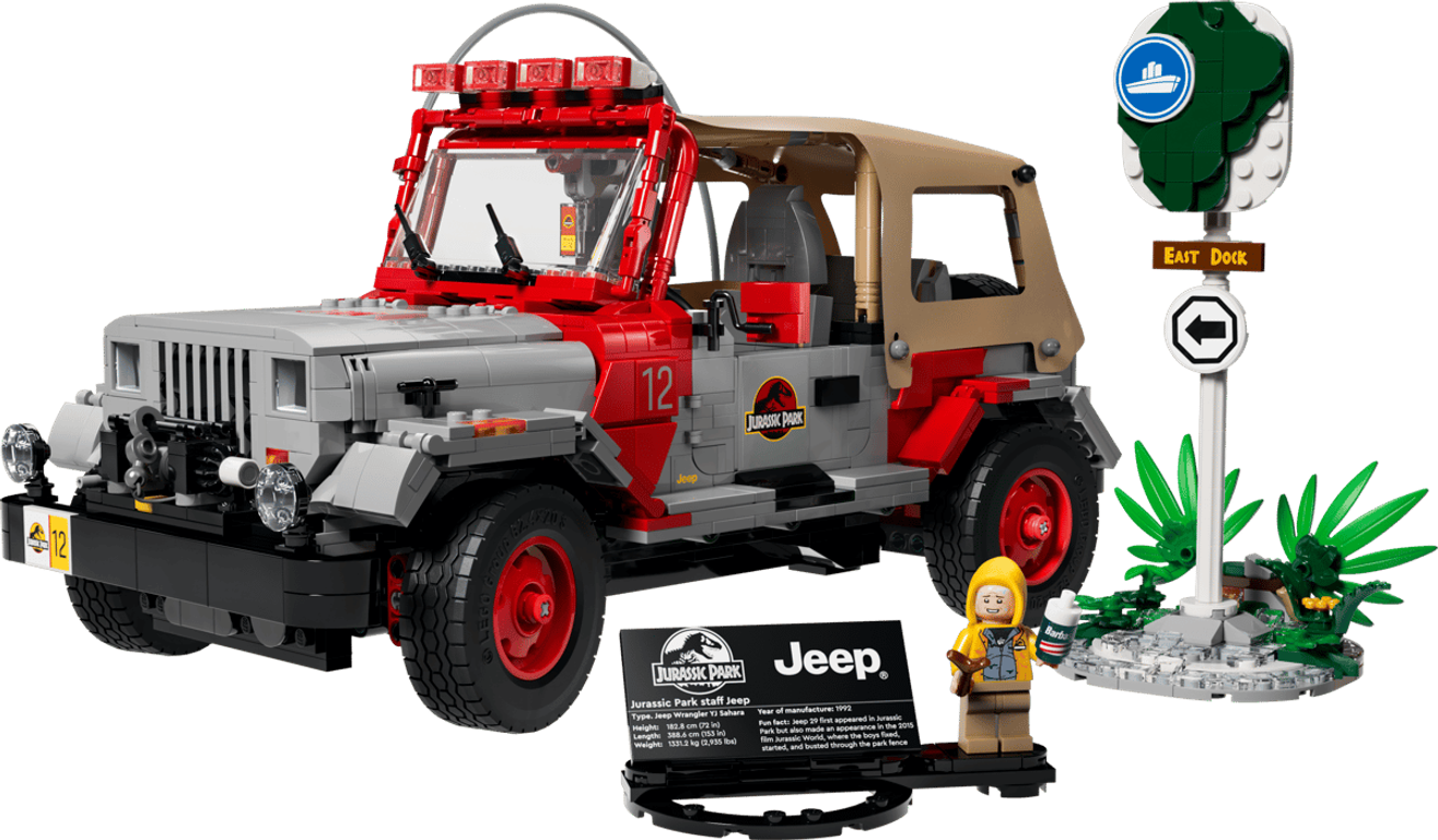 LEGO® Jurassic World Jurassic Park Jeep® Wrangler components