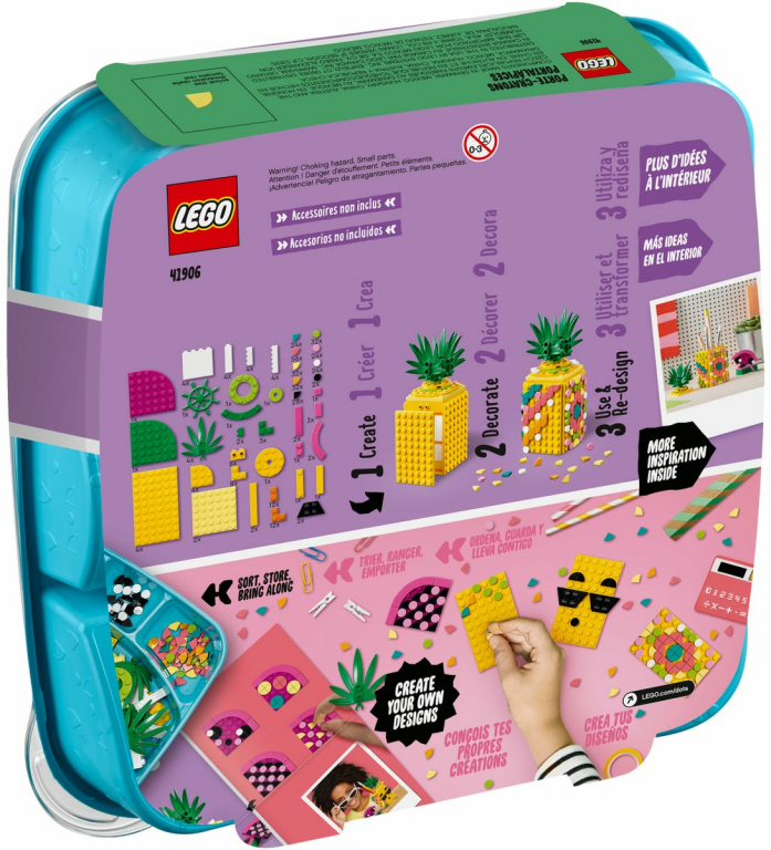 LEGO® DOTS Pineapple Pencil Holder back of the box