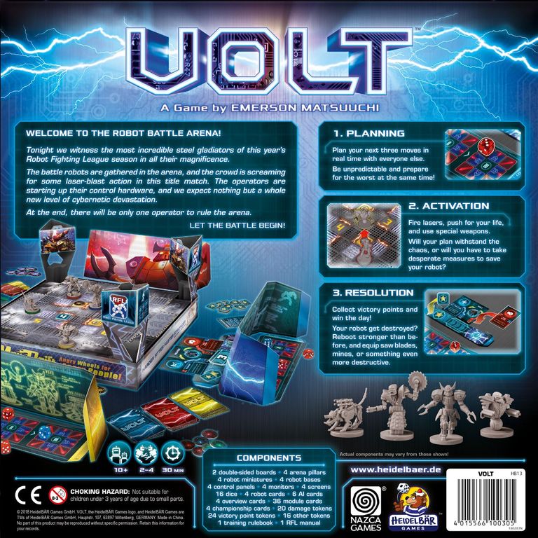 VOLT: Robot Battle Arena parte posterior de la caja
