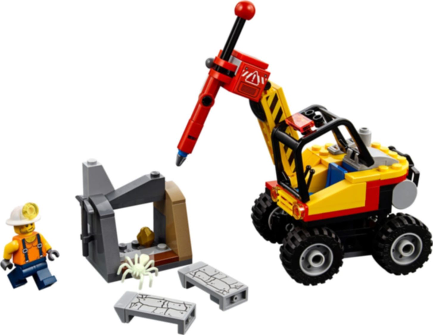 LEGO® City L'excavatrice avec marteau-piqueur composants