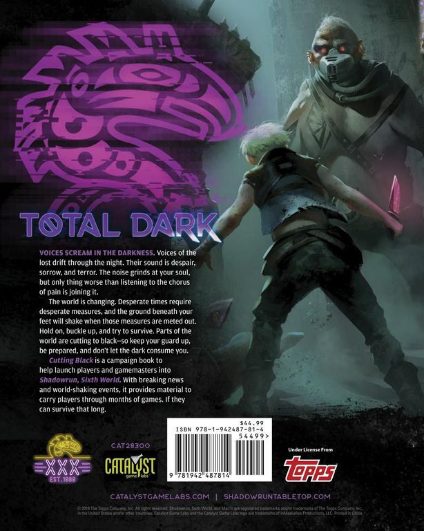 Shadowrun: Sixth World - Cutting Black rückseite der box