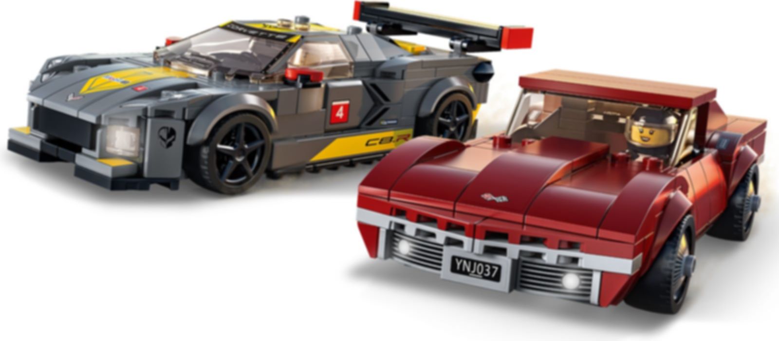 LEGO® Speed Champions Chevrolet Corvette C8.R & 1968 Chevrolet Corvette spielablauf