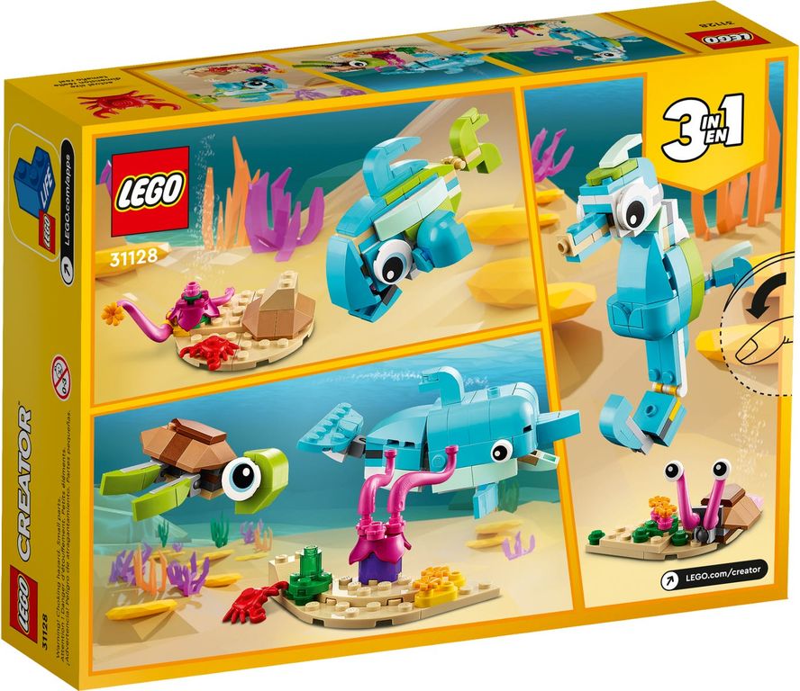 LEGO® Creator Delfin und Schildkröte rückseite der box