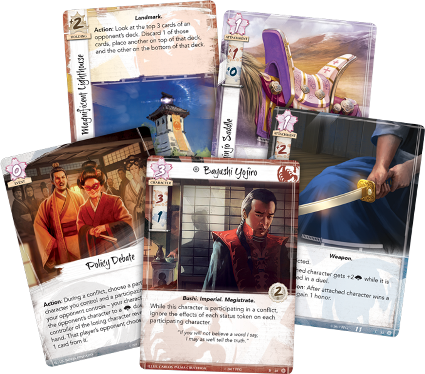 Legend of the Five Rings: The Card Game - For Honor and Glory cartas