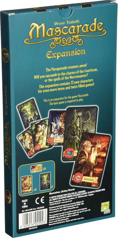 Mascarade Expansion back of the box