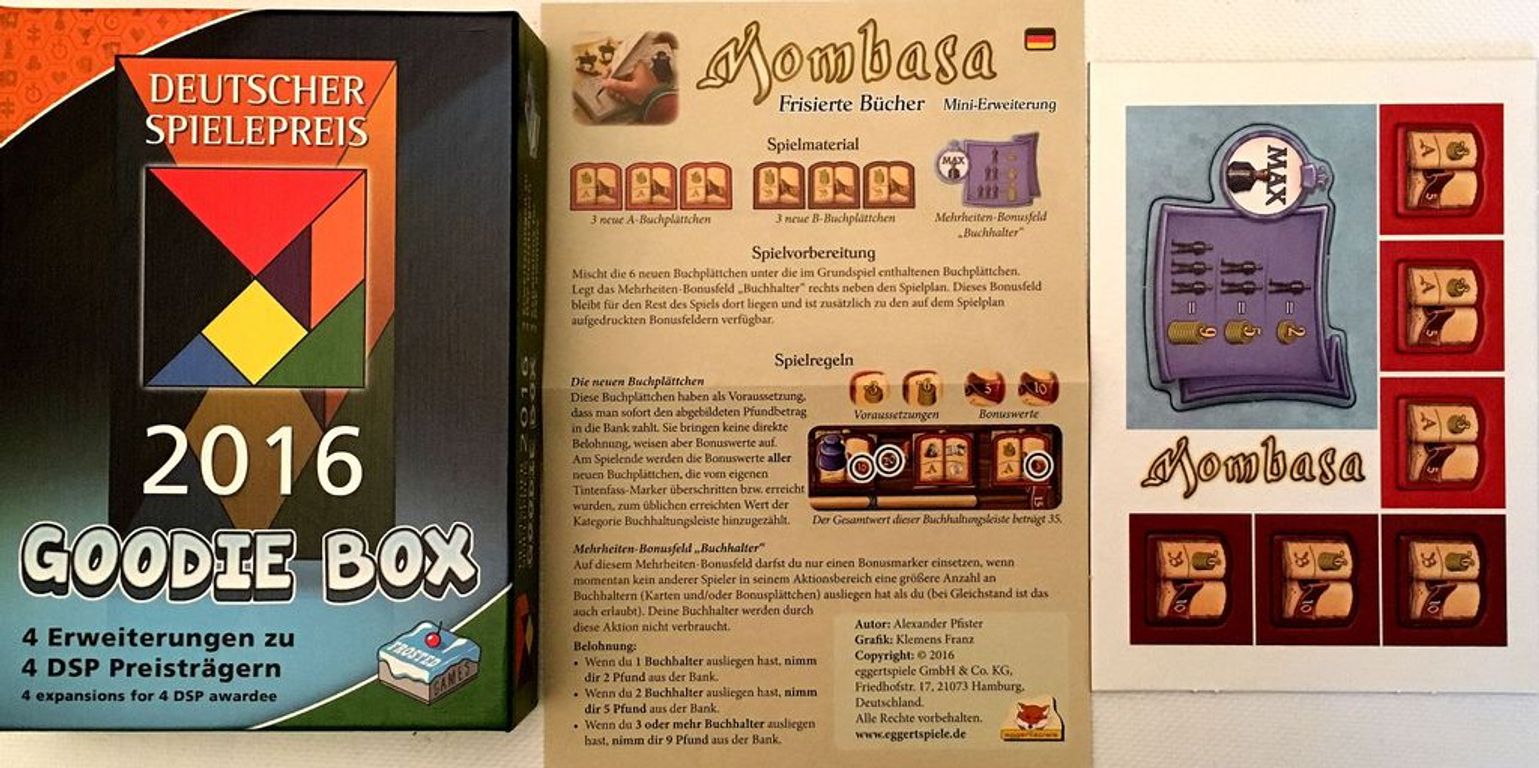 Deutscher Spielepreis 2016 Goodie Box manual