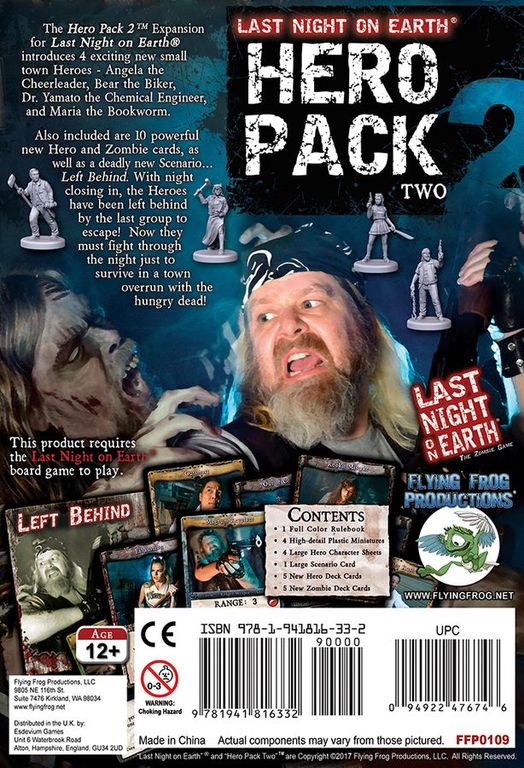 Last Night on Earth: Hero Pack 2 back of the box