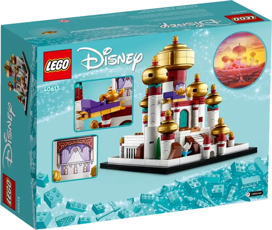 LEGO® Disney Miniatura de Disney del Palacio de Agrabah parte posterior de la caja