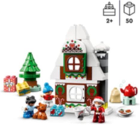 LEGO® DUPLO® La maison en pain d'épices du Père Noël composants