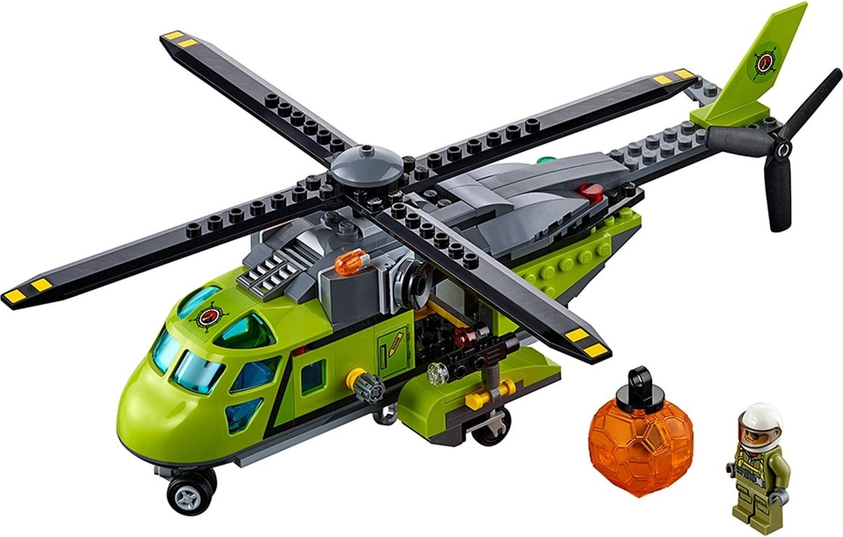 LEGO® City Volcán: Helicóptero de suministros partes