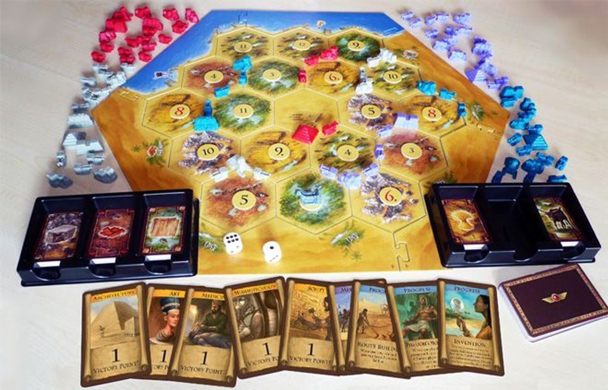 Catan: Ancient Egypt components