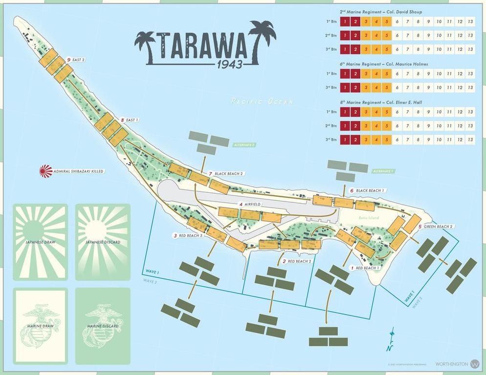 Tarawa 1943 game board