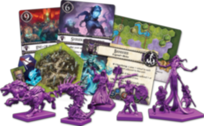 BattleLore (Second Edition):  Terrors of the Mists Army Pack components