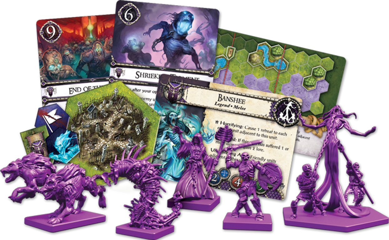 BattleLore (Second Edition):  Terrors of the Mists Army Pack components