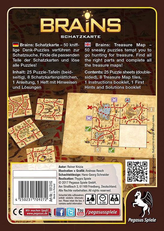 Brains. Mapa Del Tesoro back of the box