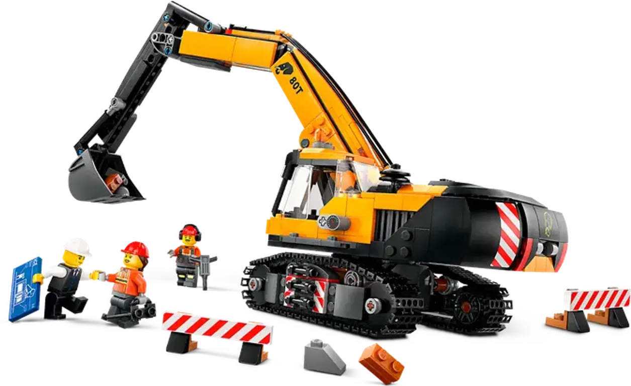 LEGO® City Escavatore da cantiere giallo componenti